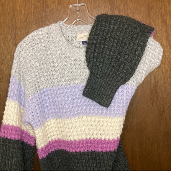Universal Thread Sweater, Grey, Purple, Soft Black - Picture 6 of 6